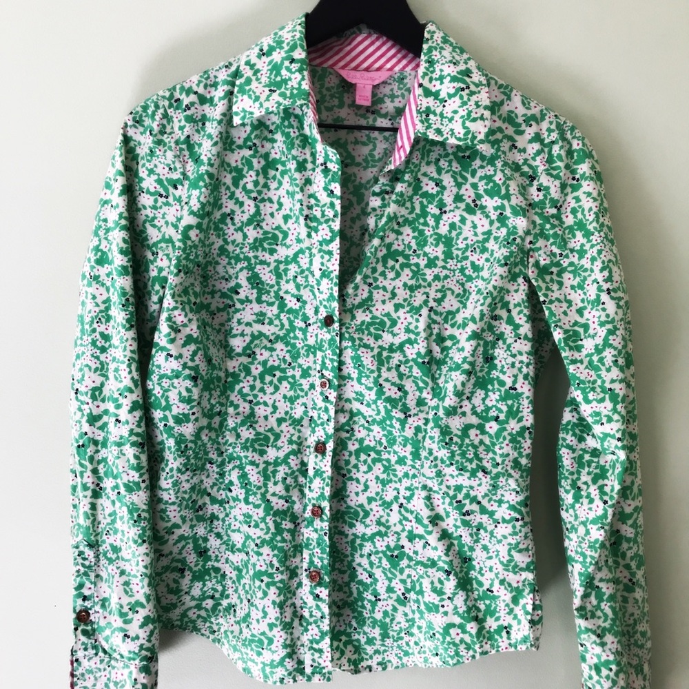 Lilly Pulitzer | Pink Label Floral Button Down